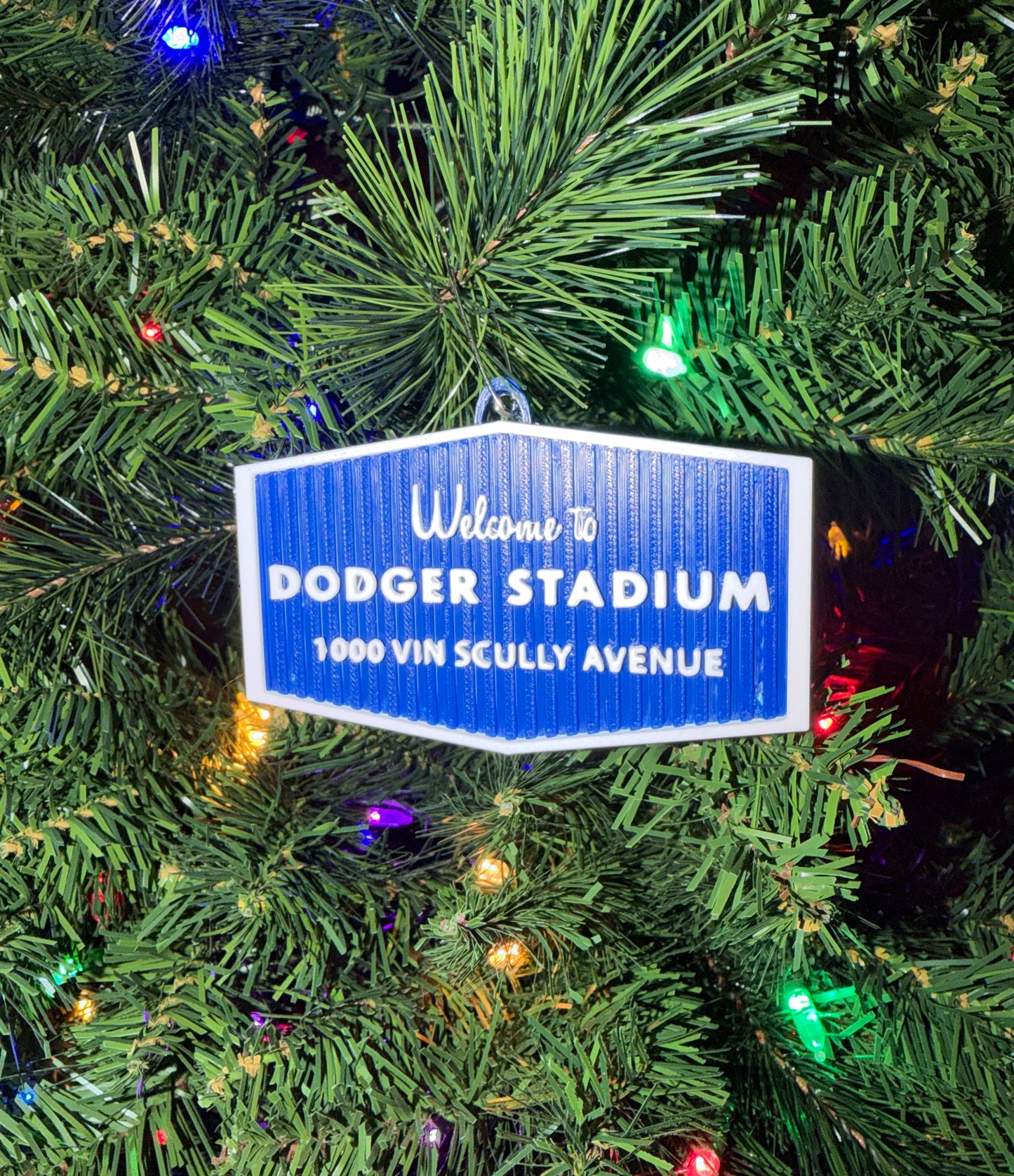 Dodger Stadium Sign Ornament STL File