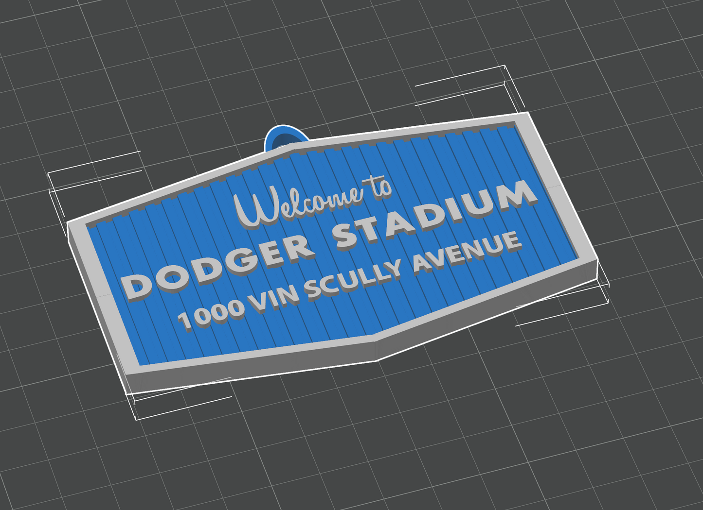 Dodger Stadium Sign Ornament STL File